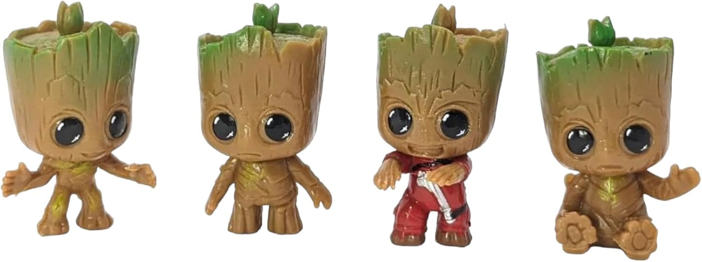 4 Figuras Resina Árbol Hadas para Hogar y Auto 1.75pulg