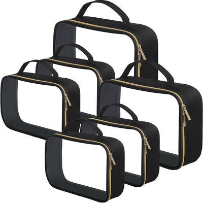 6 Pzas Bolsas PVC Transparentes con Asas para Viaje