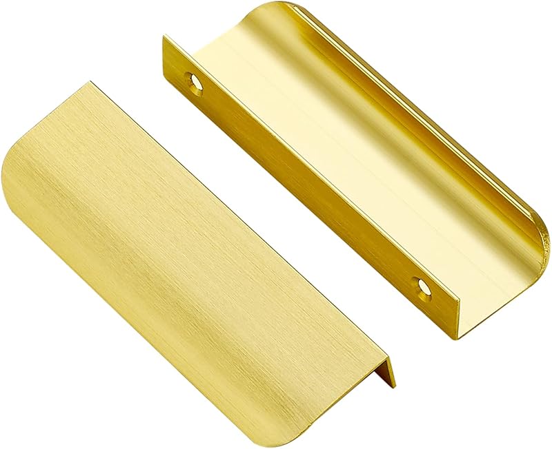 20 Tiradores dedo gabinete 96mm dorados ocultos cocina