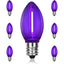 Bombillas LED C7 color morado oscuro para Navidad y fiestas