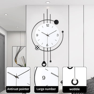 Reloj de pared moderno grande para sala de estar y oficina