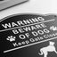 Letrero aluminio 10x8" Beware of Dog resistente UV puerta