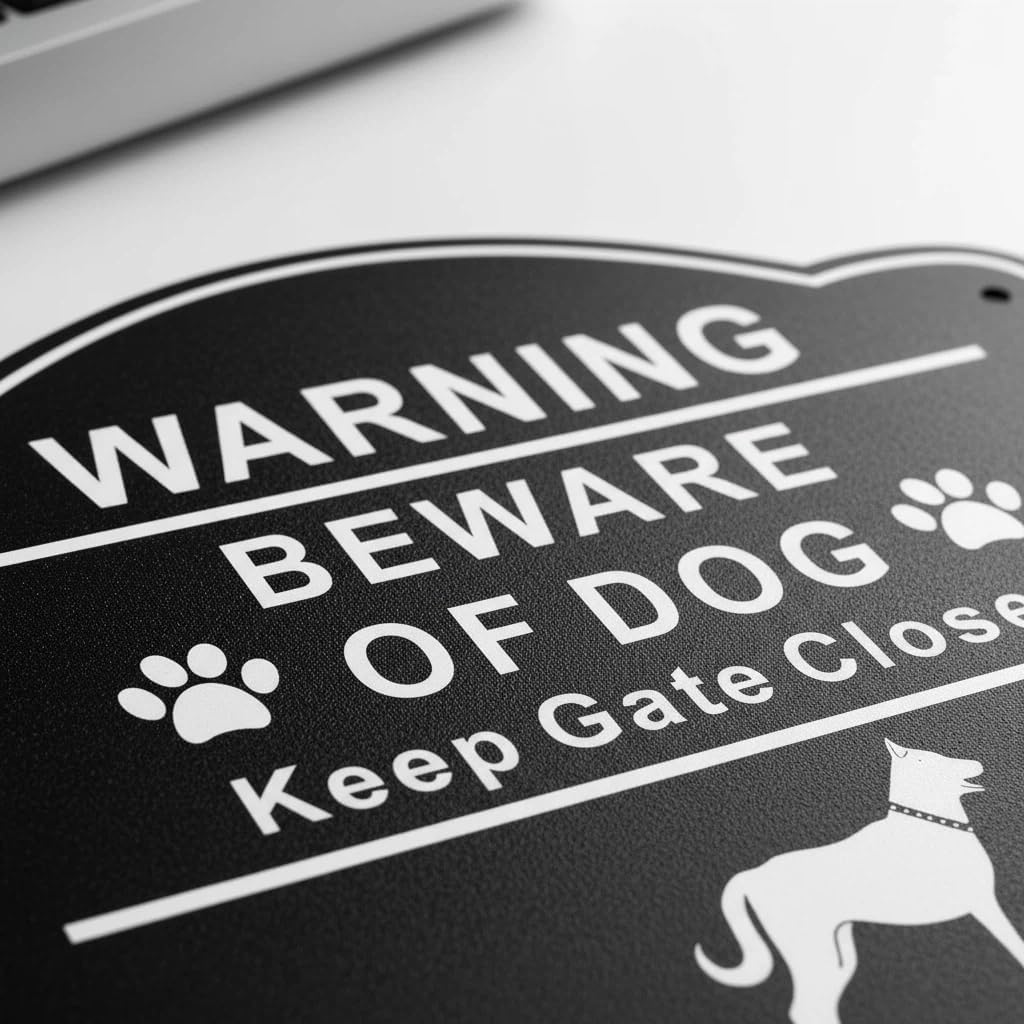 Letrero aluminio 10x8" Beware of Dog resistente UV puerta