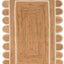 Alfombra yute bohemio concha 2x3ft blanco claro