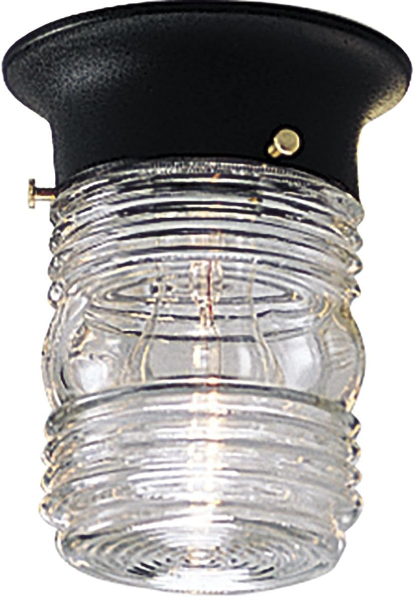 Farol utilitario exterior 4-7/8x6-1/4pulg color negro