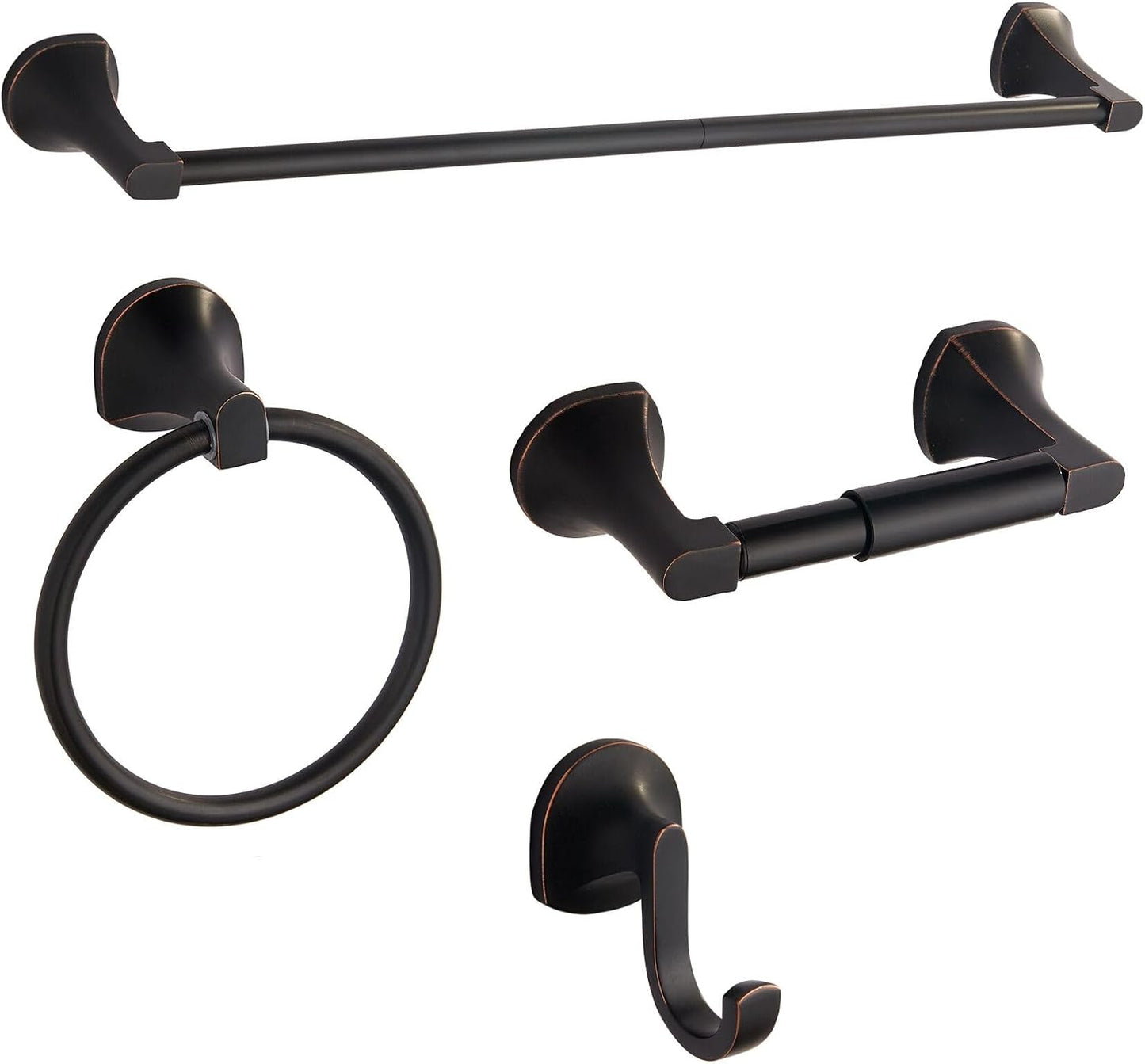Set 4 Pzas Toallero Inox Pared con Gancho Bata