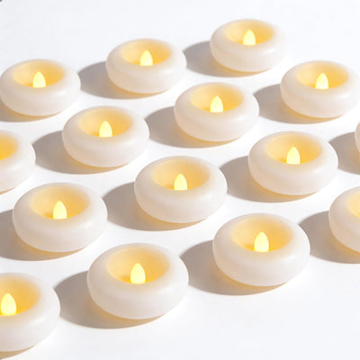 Velas LED flotantes 2.75pulg sin llama para centros de mesa