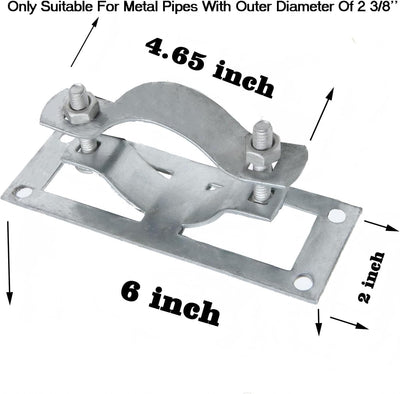 Soporte valla 2-3/8" acero a madera 12uds