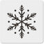 Plantilla copo nieve 6" reutiliz. pintura pared