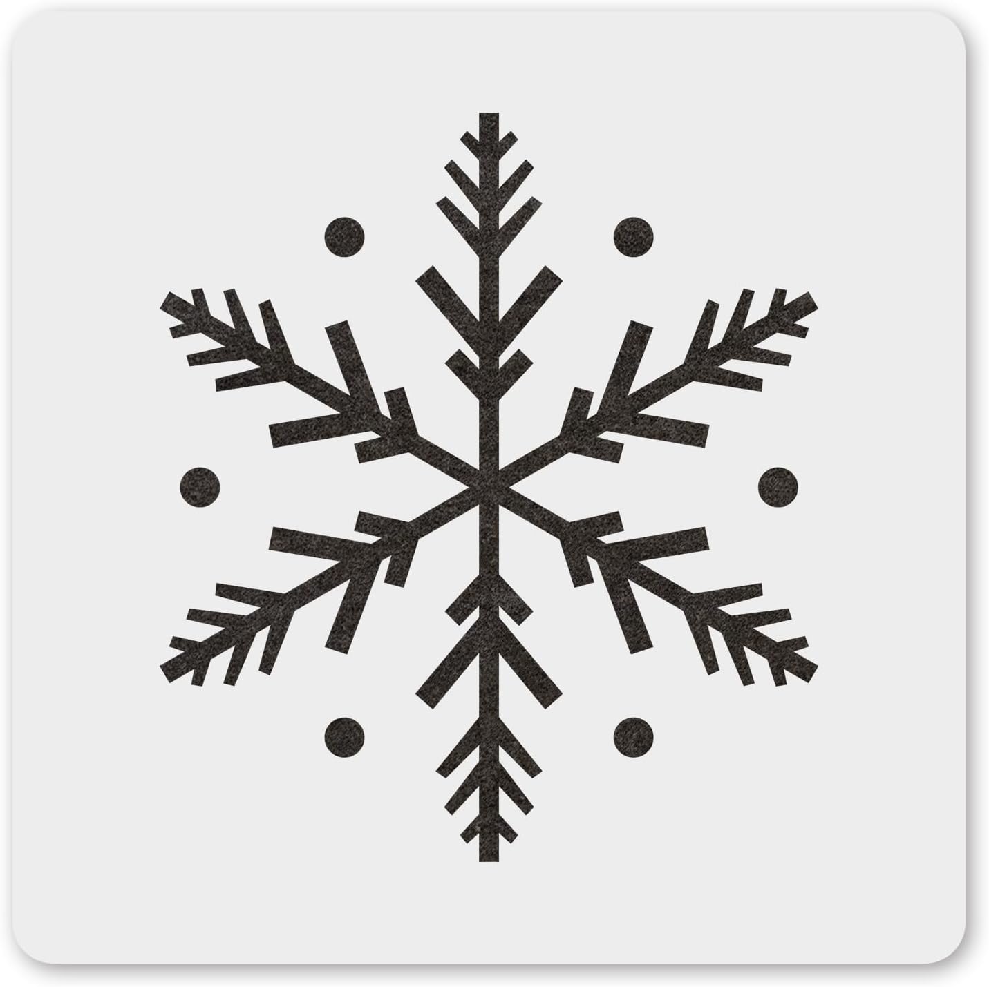 Plantilla copo nieve 6" reutiliz. pintura pared