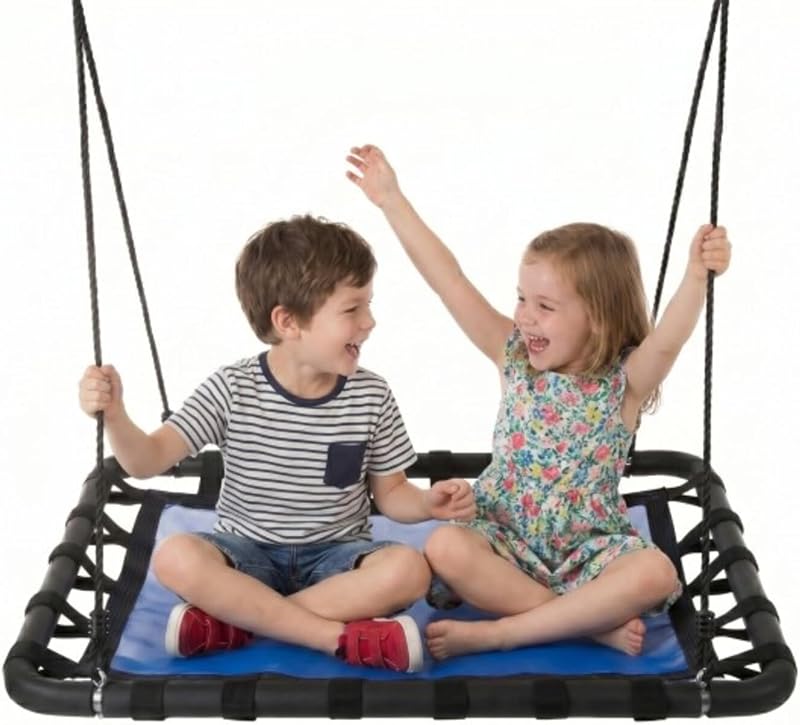 Columpio plataforma niños 40x30pulg cuerda ajustable