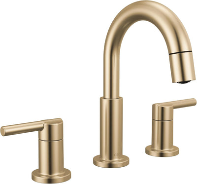Grifo baño oro cepillado 8pulg 3 orificios bronce