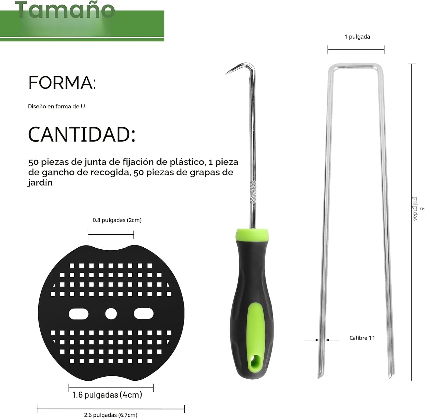 Estacas jardín galvanizadas 50 piezas 15 cm para paisajismo