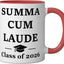 Taza Cerámica Graduación Summa Cum Laude Rojo/Blanco