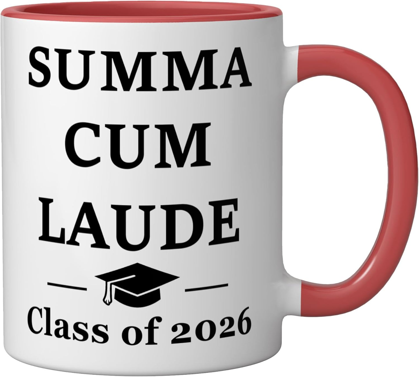 Taza Cerámica Graduación Summa Cum Laude Rojo/Blanco