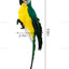 Loro artificial decorativo verde 9.8pulg
