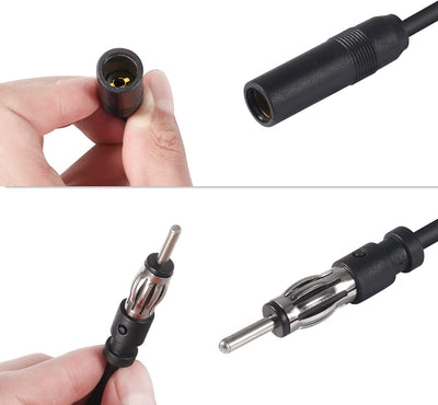 Cable extensión antena coche 19.6pulg adaptador coaxial DIN