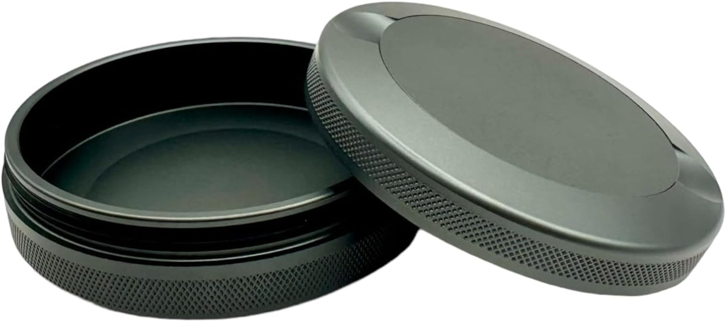 Lata metal contenedor EDC gris plomizo
