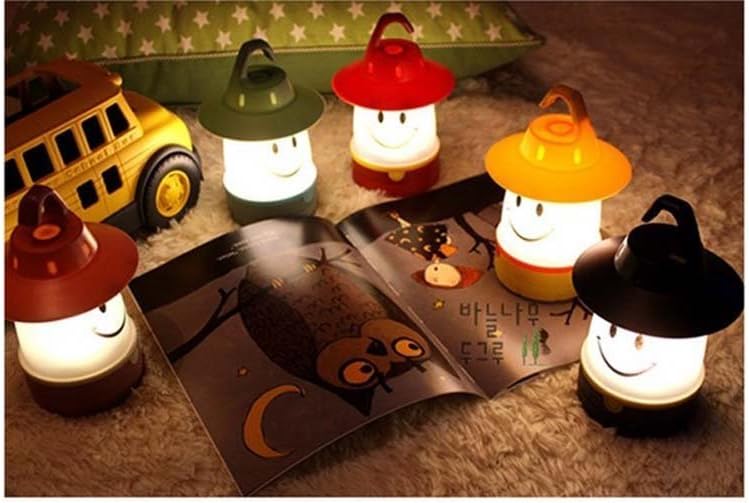 Linterna LED sonrisa para niños camping nocturno