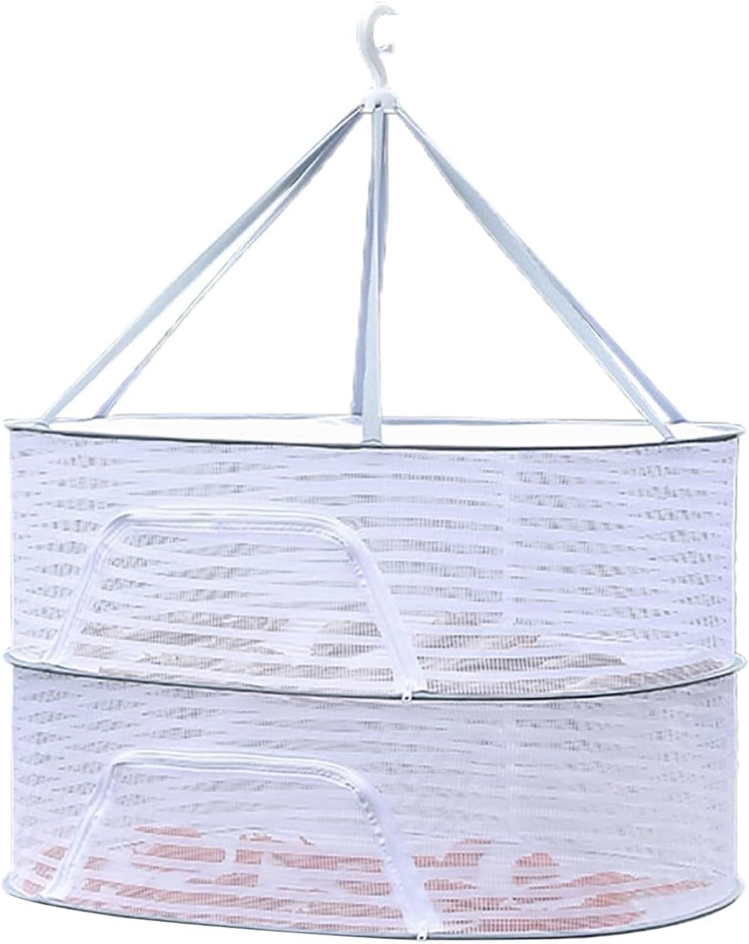 Red secado plegable con cremallera doble capa blanco