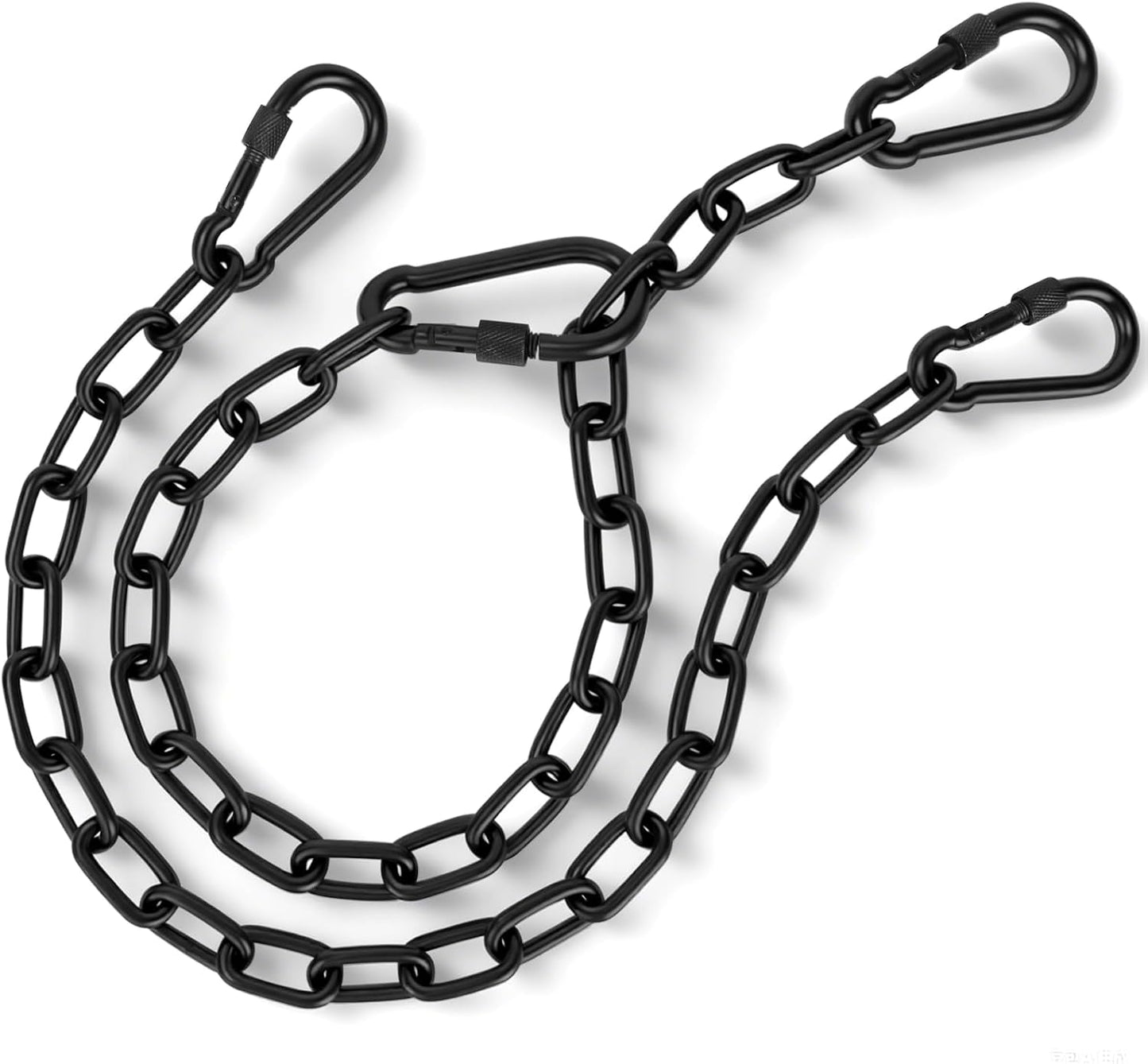 2 Cadenas Colgantes 25" 4 Mosquetones 440lb para Hamaca