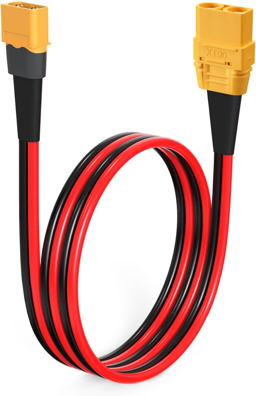 Cable adaptador XT60 a XT90 10AWG 2ft para drone