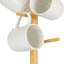 Soporte tazas café con 6 ganchos Burlywood