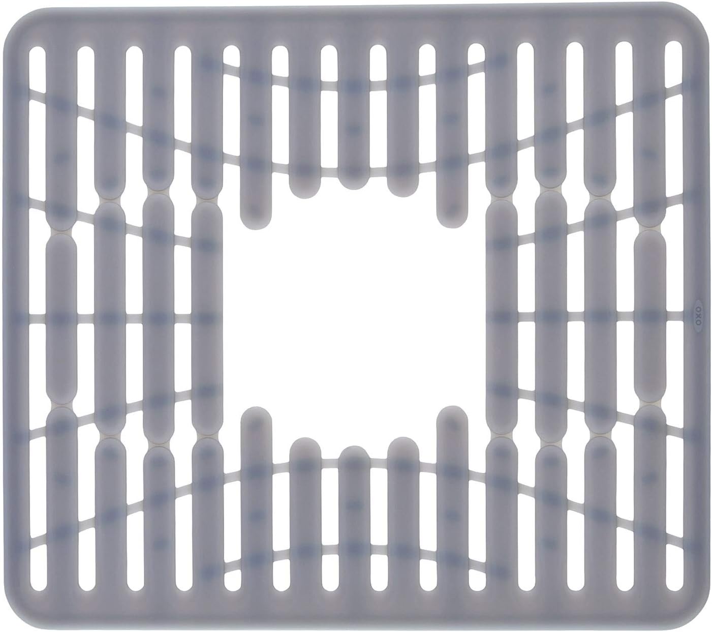 Alfombrilla silicona fregadero pequeña color plateado