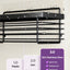 Organiz. ducha acero inox 3uds adhesivo negro
