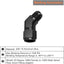 Adaptador codo giratorio 10AN aluminio negro