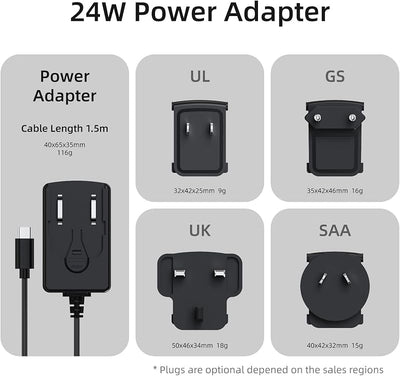 Adaptador 12V 2A CC a CA con puerto C para Mini PC Quieter2