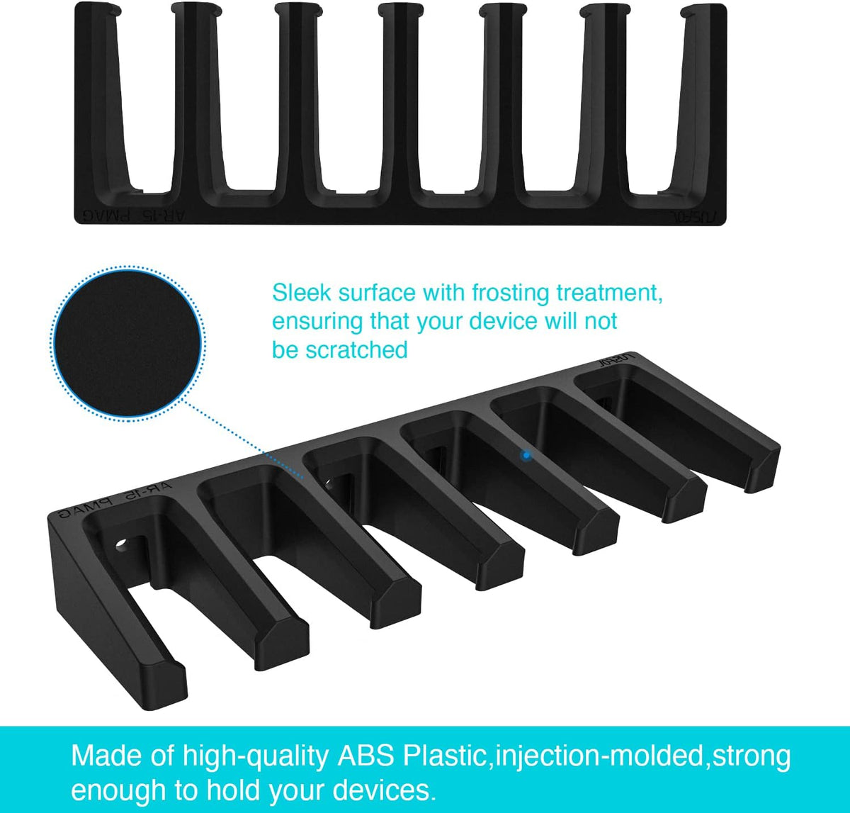 Soporte pared PMag ABS 6x estante revistas