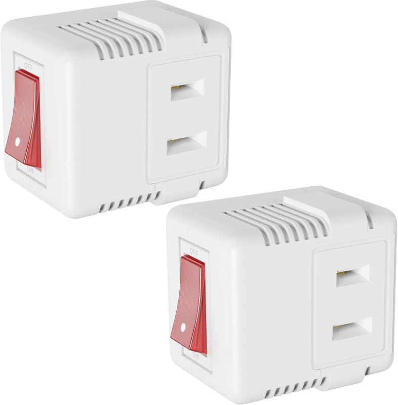 Interruptor tomacorriente 2 clavijas 15A 125VCA paquete 2 blanco