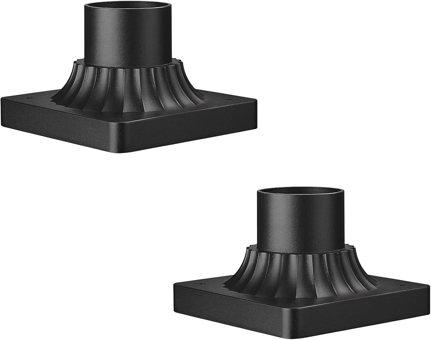 Base luz poste exterior aluminio resistente agua 3pulg