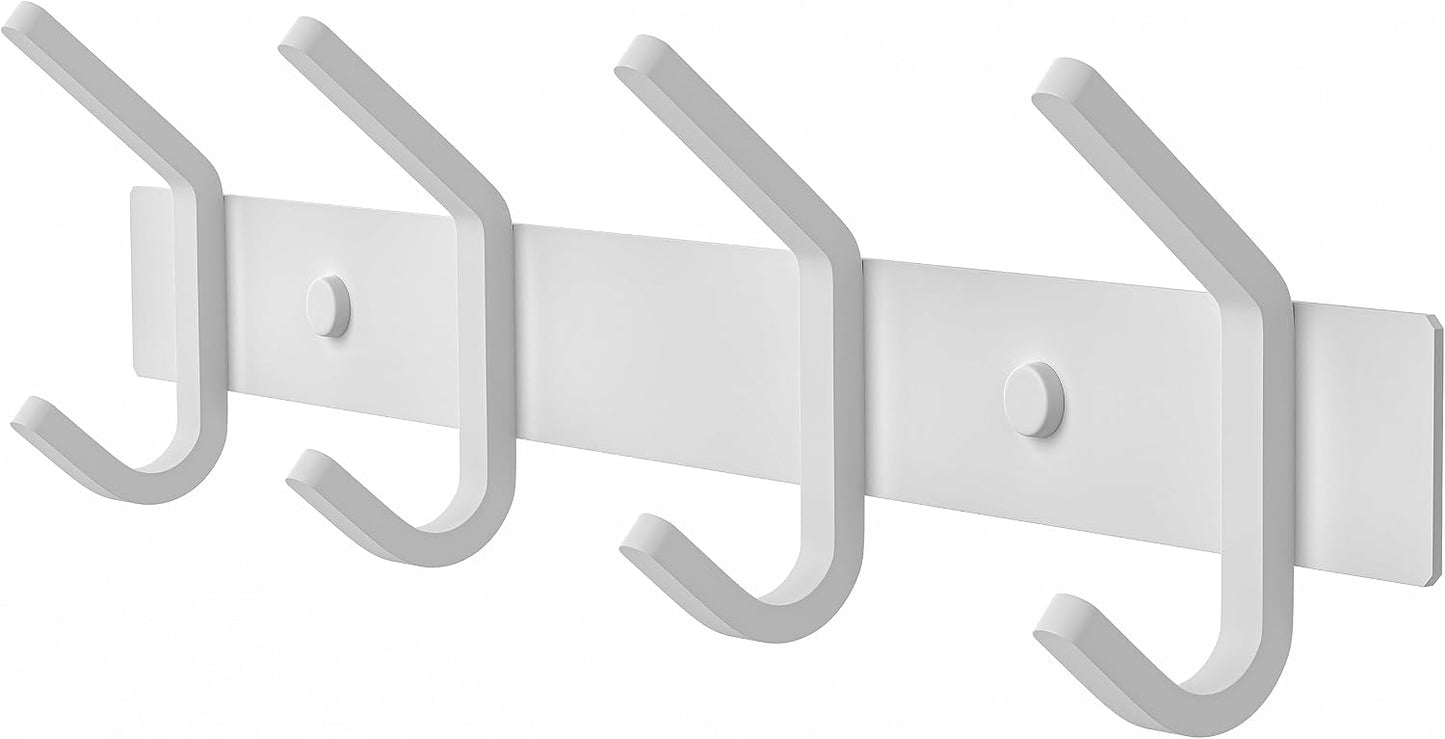 Perchero pared acero inox 12" 4 ganchos dobles