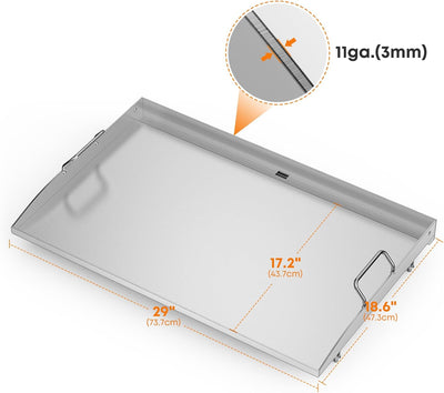 Plancha plana 28pulg repuesto parrilla acero inox Blackstone