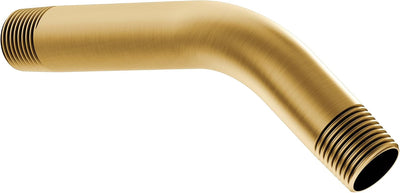 Brazo ducha oro cepillado 6pulg conexiones 1/2pulg