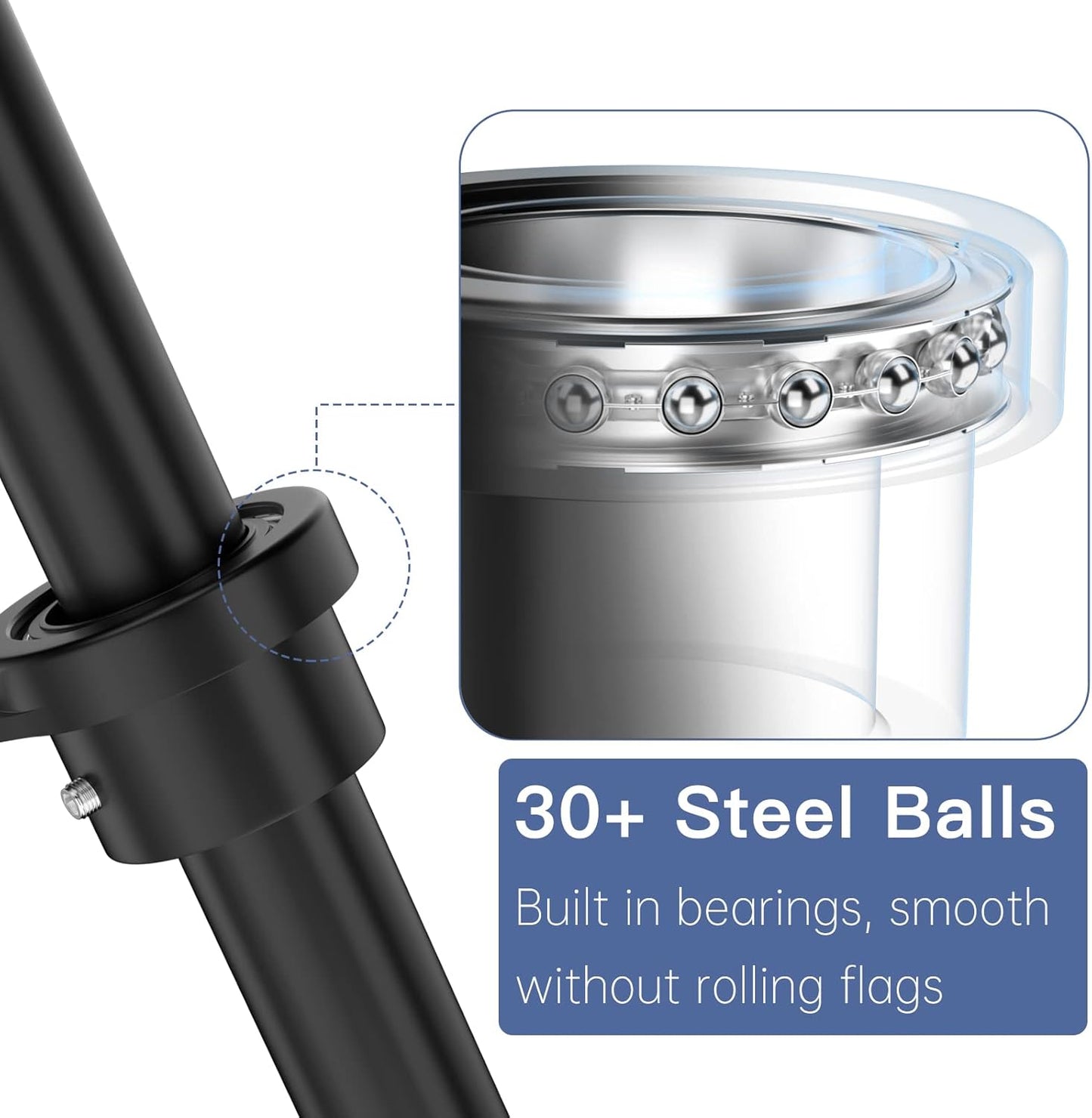 Anillos bandera bola acero giratorio 360 antienredos 0.75-1"