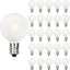 25 Pzas Bombillas LED G40 Plástico Inastillable C7/E12