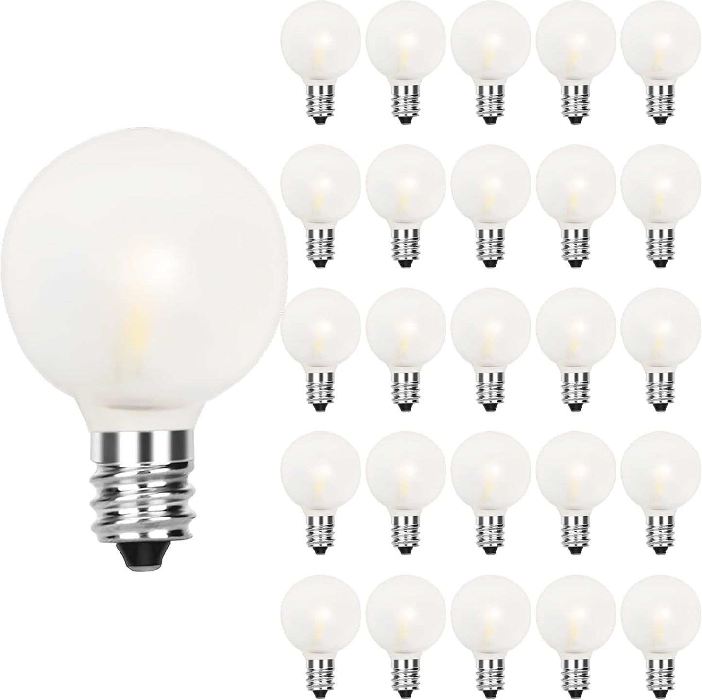 25 Pzas Bombillas LED G40 Plástico Inastillable C7/E12