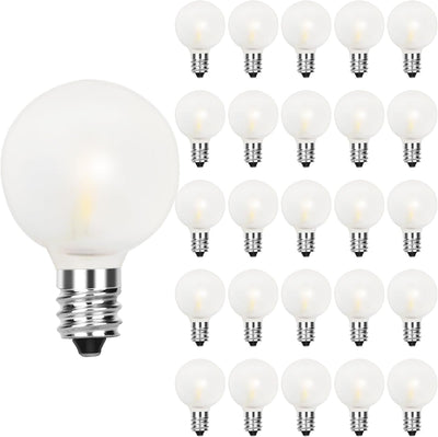 25 Pzas Bombillas LED G40 Plástico Inastillable C7/E12