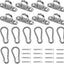 Ganchos en U acero inox 1.8pulg pack 8
