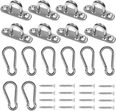 Ganchos en U acero inox 1.8pulg pack 8