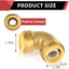 Codo latón 1pulg para PEX cobre CPVC con clip
