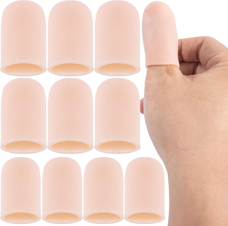 Set 10 cubiertas gel dedos silicona reutilizables