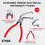 Set 4 alicates desconexión eléctrica automotriz