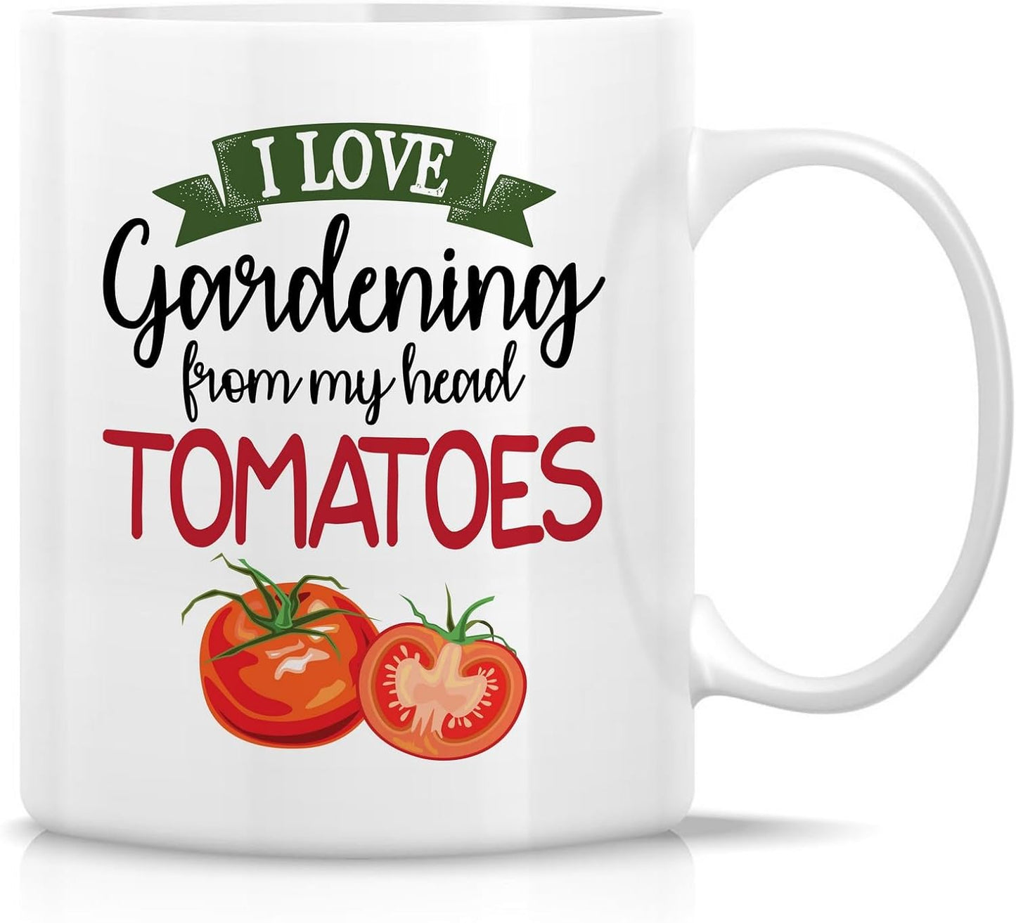 Taza cerámica 11oz con frase i love gardening