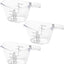 Tazas medidoras de 2 oz de plástico acrílico transparente para hornear