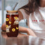 Taza de vidrio Highland Cow con tapa y pajita, regalo para mujeres amantes del café