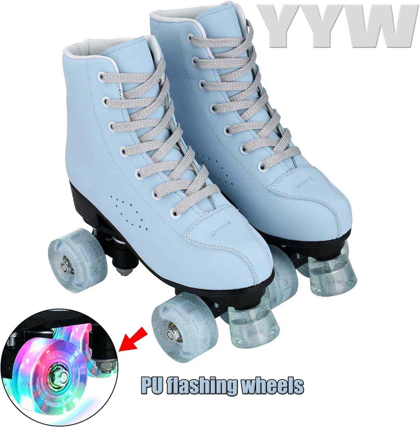 Patines cuero sintético estampado leopardo funky